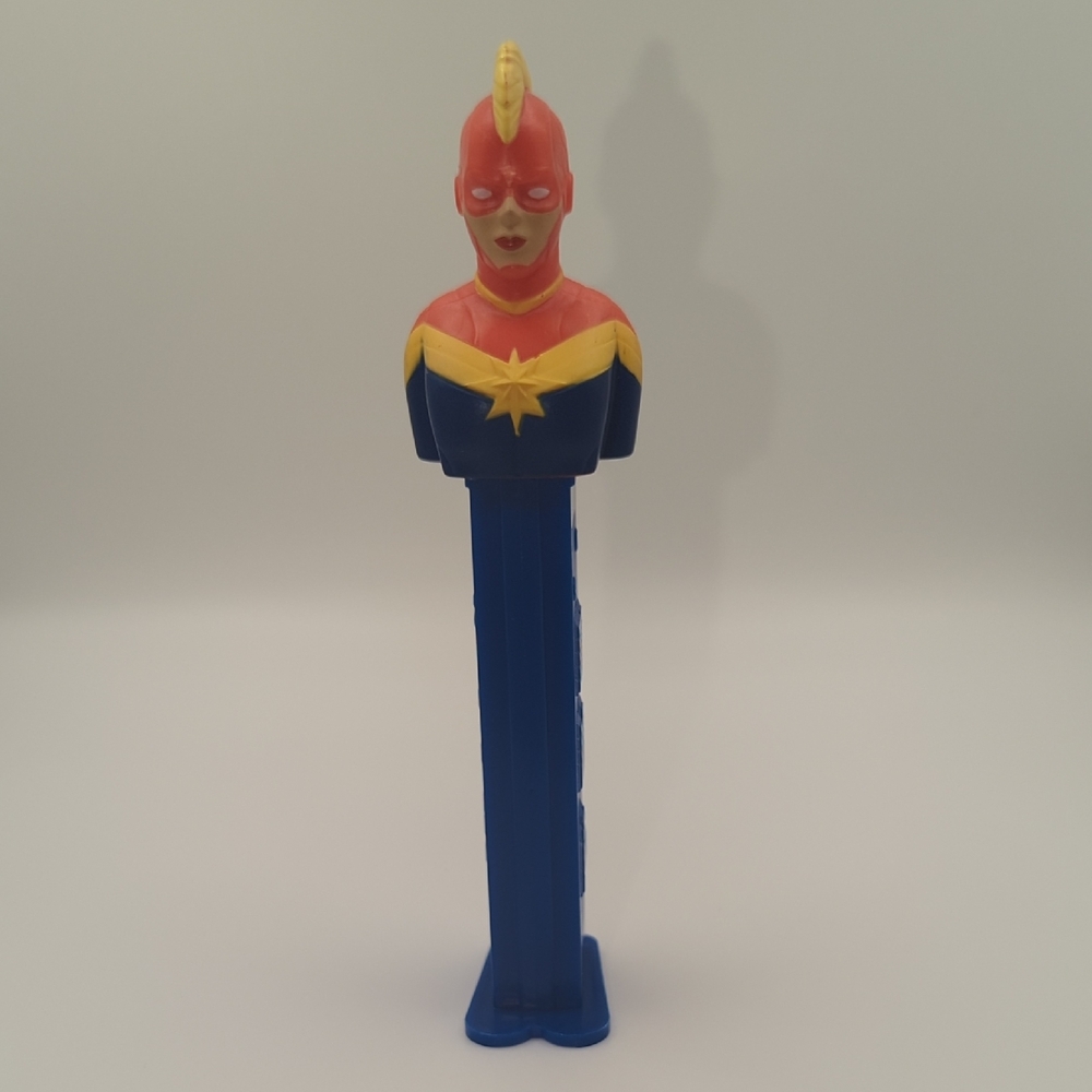 Captain Marvel Pez Dispenser - Red, Yellow, and Blue